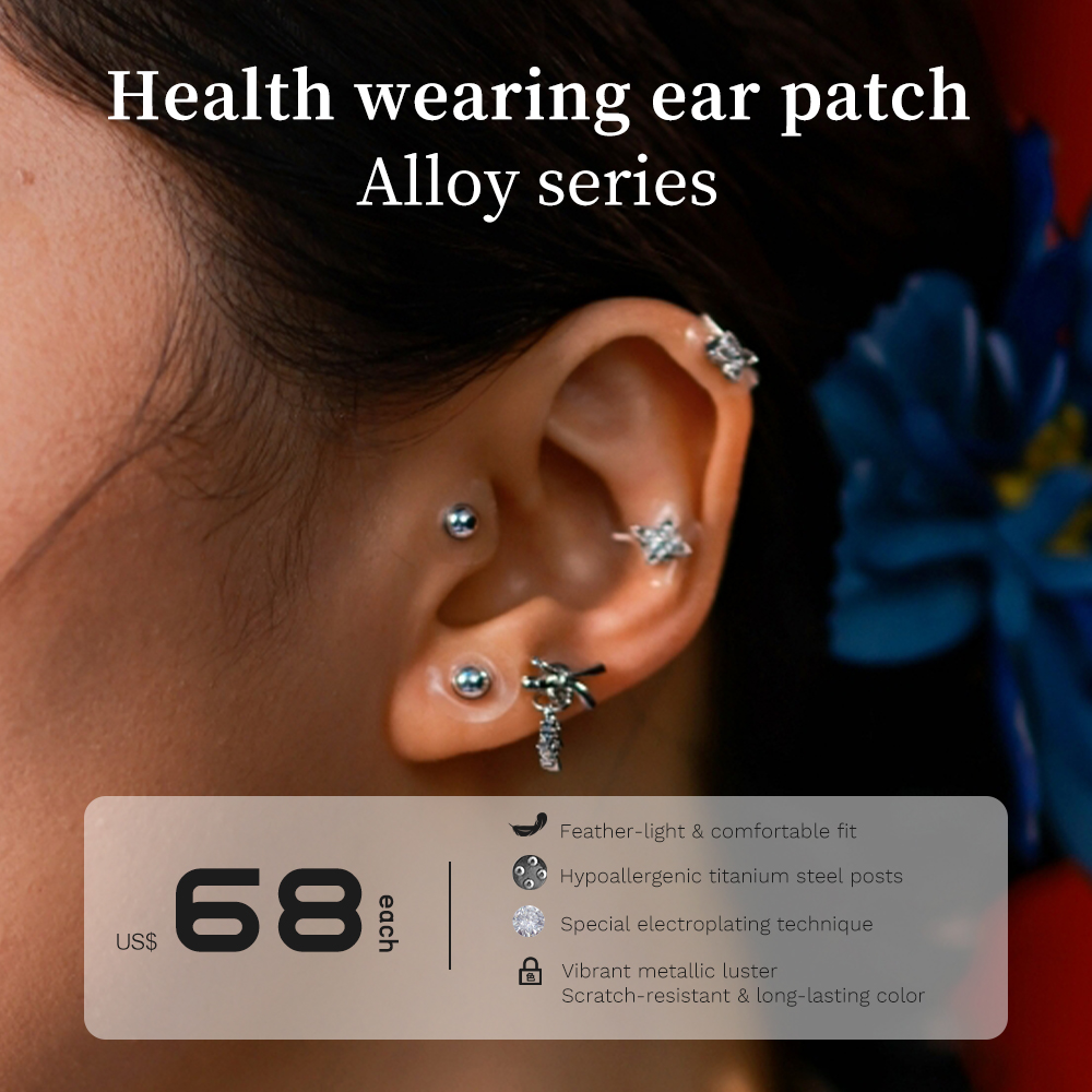 Shining & Resiliant Five Elements Wellness Ear Studs, Alloy Version